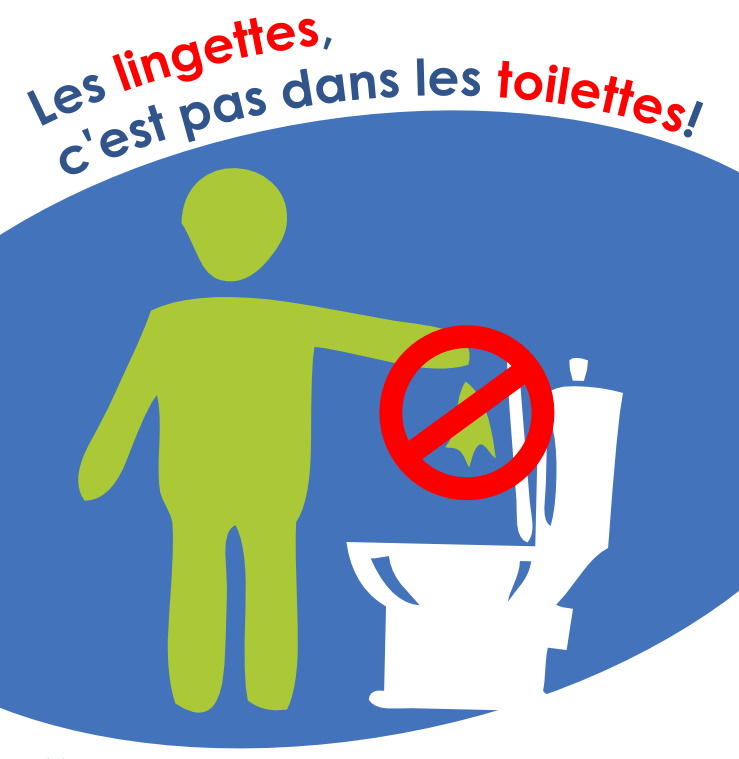 Stop aux lingettes dans les toilettes!